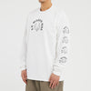 Skull & Wings LS T-Shirt - White Cotton