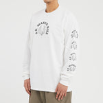 Skull & Wings LS T-Shirt - White Cotton