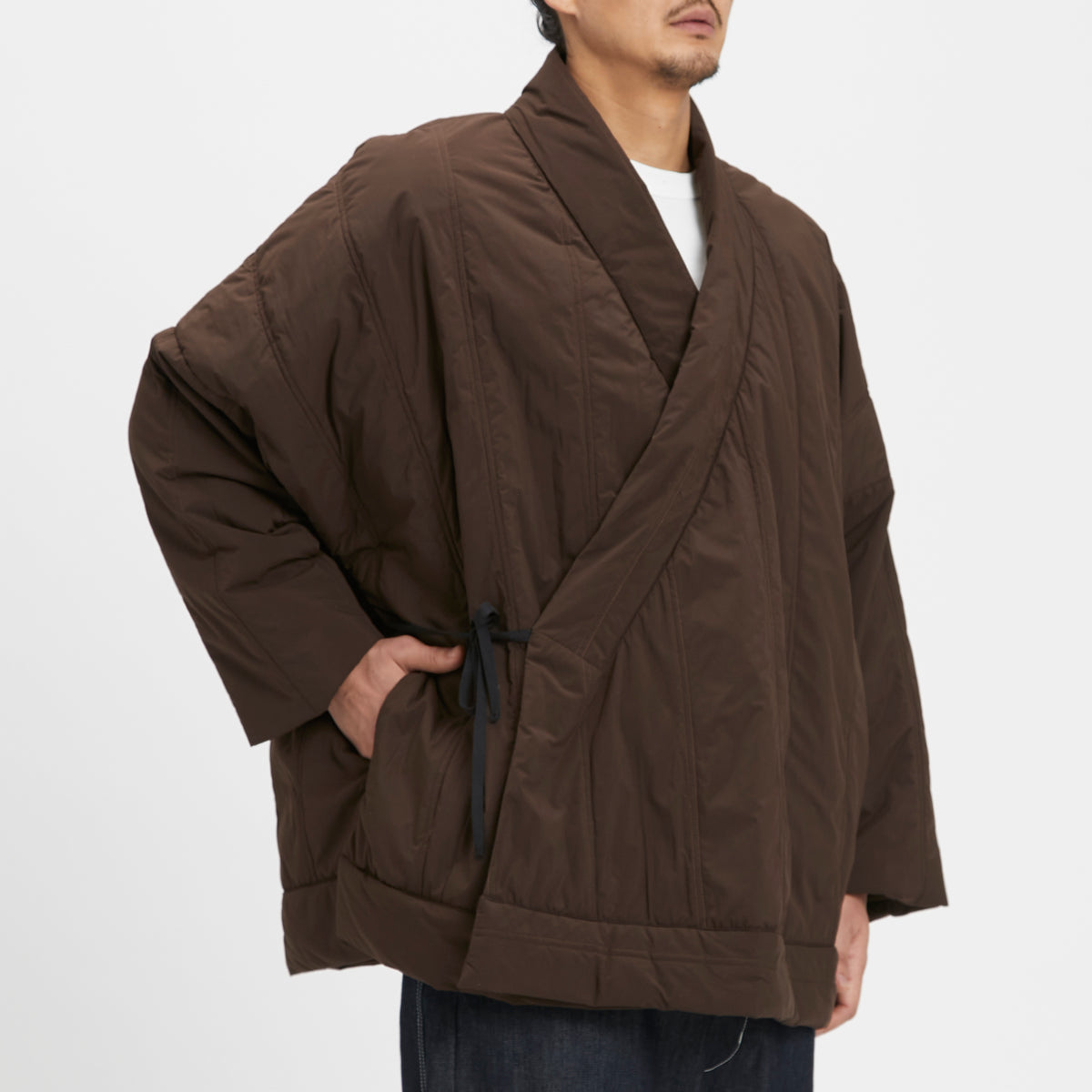 Big Folk Robe - Brown Quilted Recycled Nylon WR