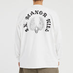 Skull & Wings LS T-Shirt - White Cotton