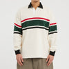 Rugby Shirt – White / Black / Green / Red Cotton