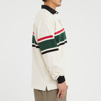 Rugby Shirt – White / Black / Green / Red Cotton