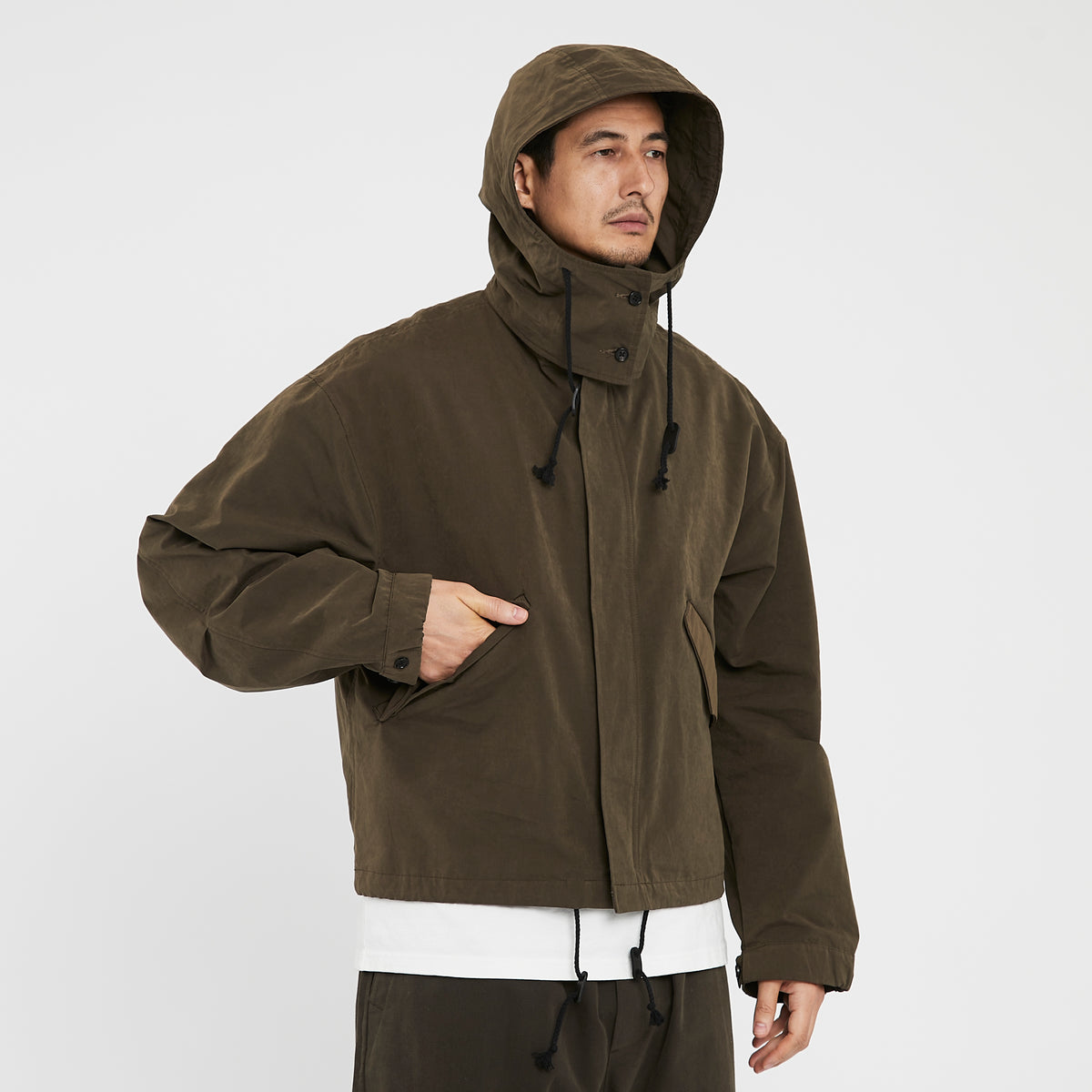 Chopped Fish Jacket - Moss Brown Cotton / Nylon WR