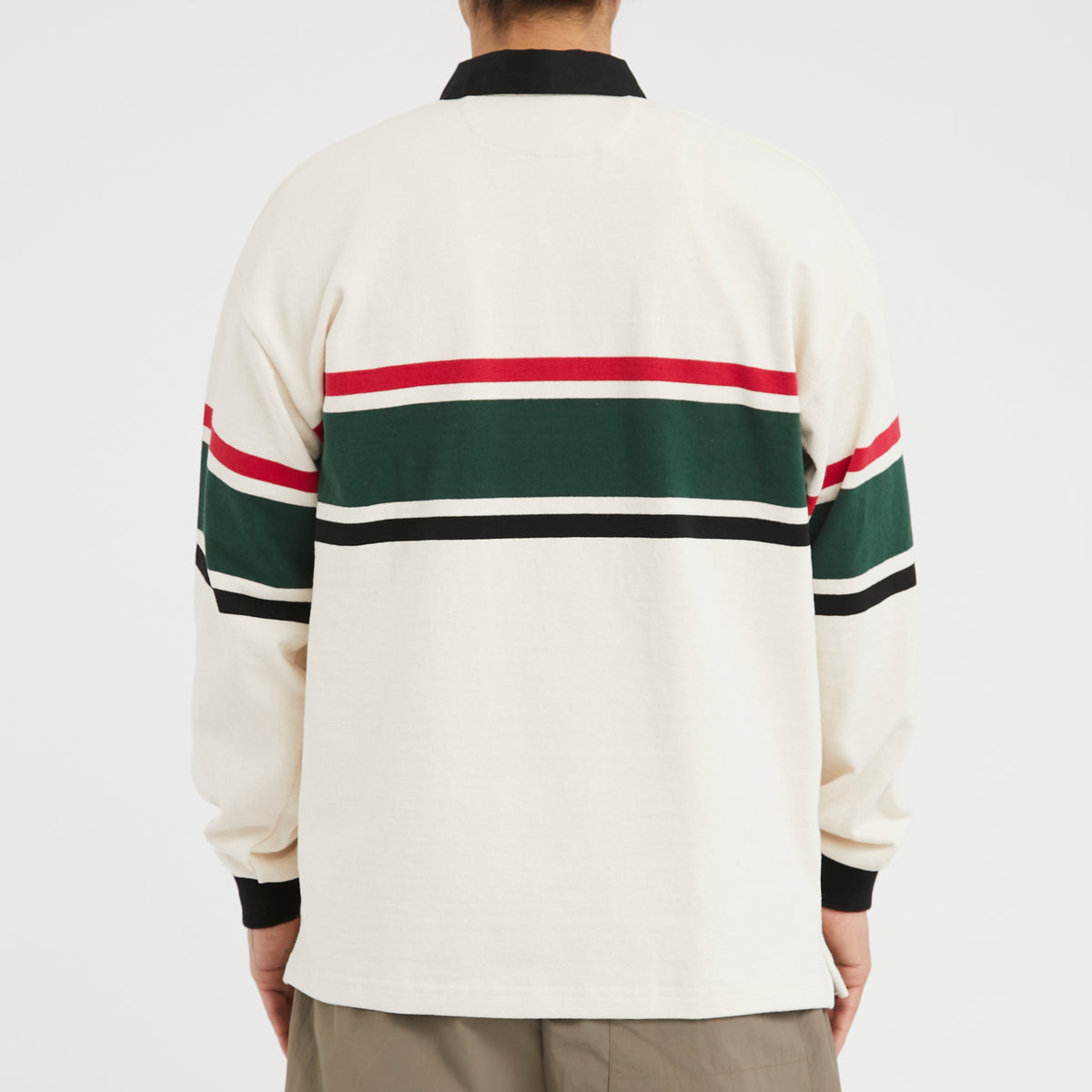 Rugby Shirt – White / Black / Green / Red Cotton