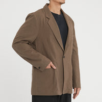 Julian Blazer - Brown Linen / Cotton