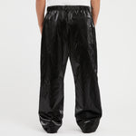 Luna Pant - Black Rubberized Viscose/Cotton