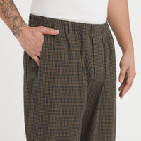 Tilt Pant - Navy/Tan/Green Dobby Plaid Organic Cotton