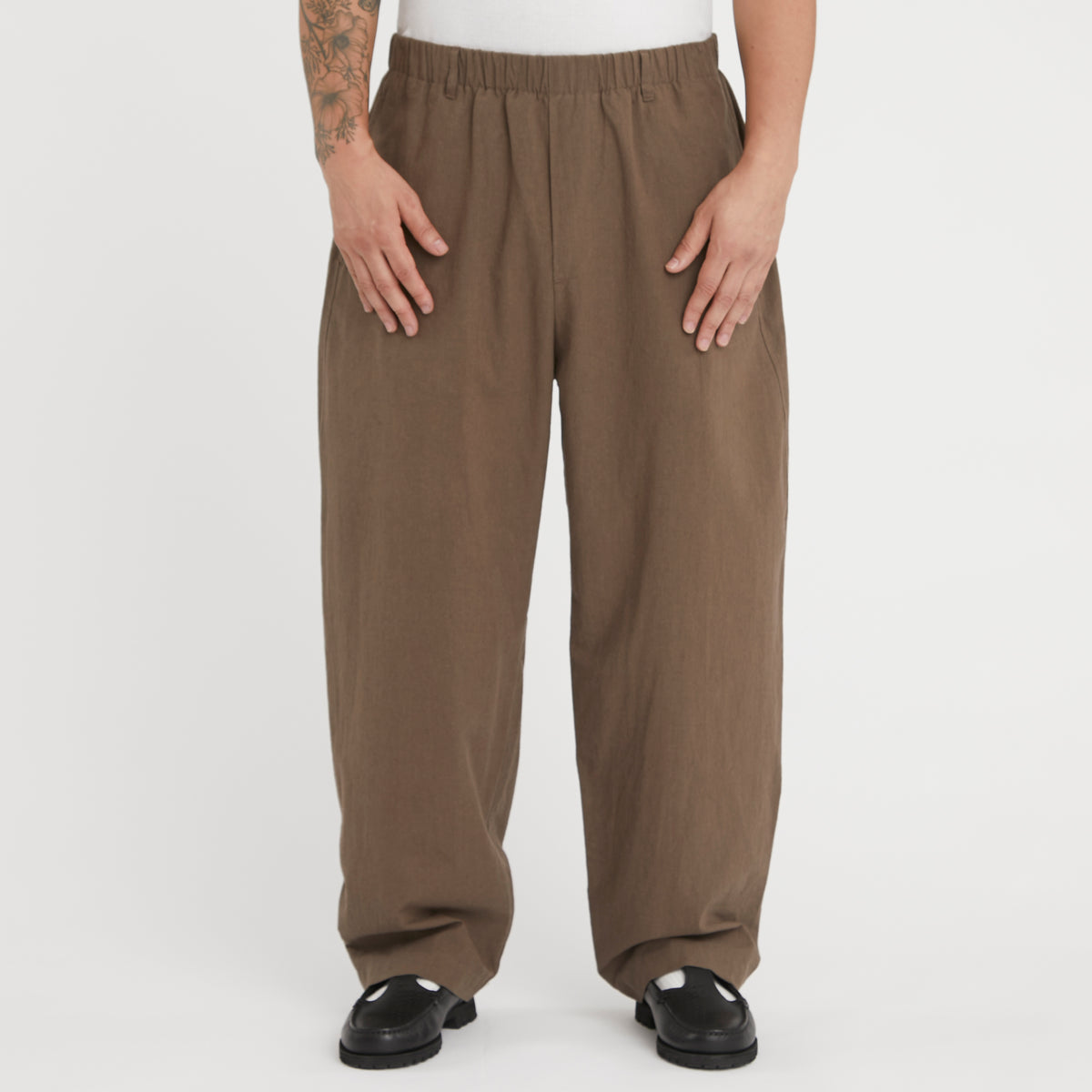 Tilt Pant - Brown Linen / Cotton