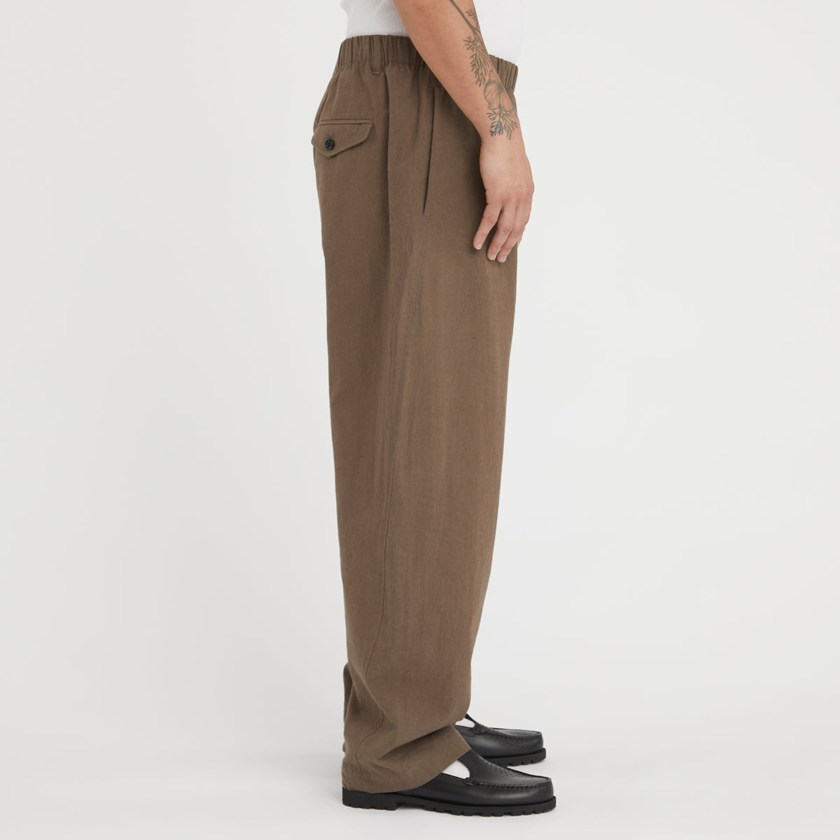 Tilt Pant - Brown Linen / Cotton