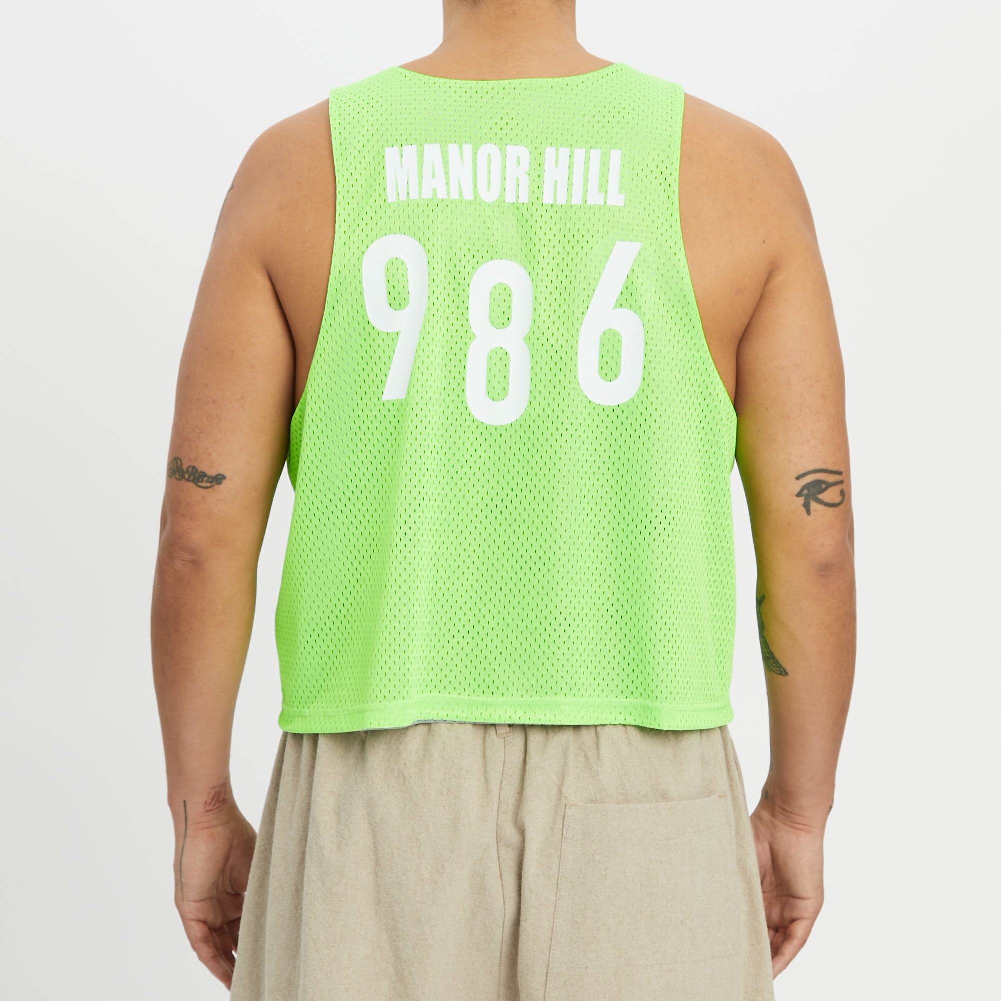 Reversible Ball Jersey - Grey & Neon Green Mesh – s.k. manor hill