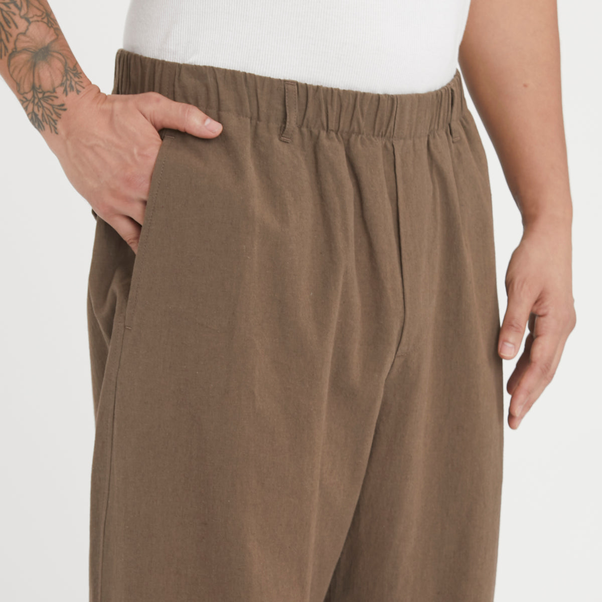 Tilt Pant - Brown Linen / Cotton