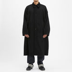 Town Trench Coat - Black Wool