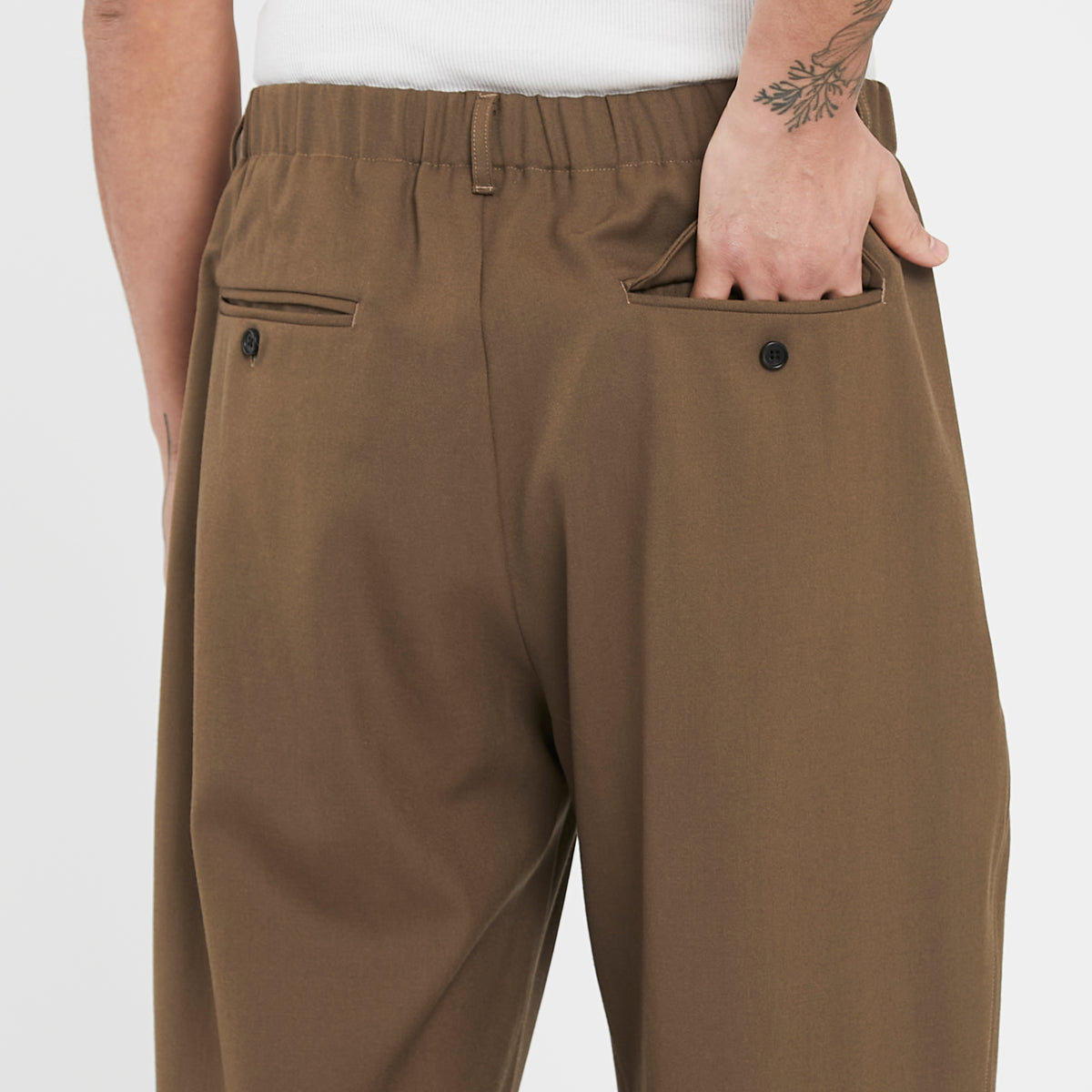Tilt Pant - Taupe Wool