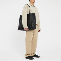 Leather Tote - Black Leather