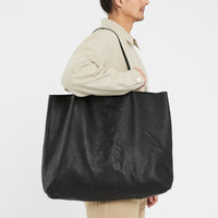 Leather Tote - Black Leather