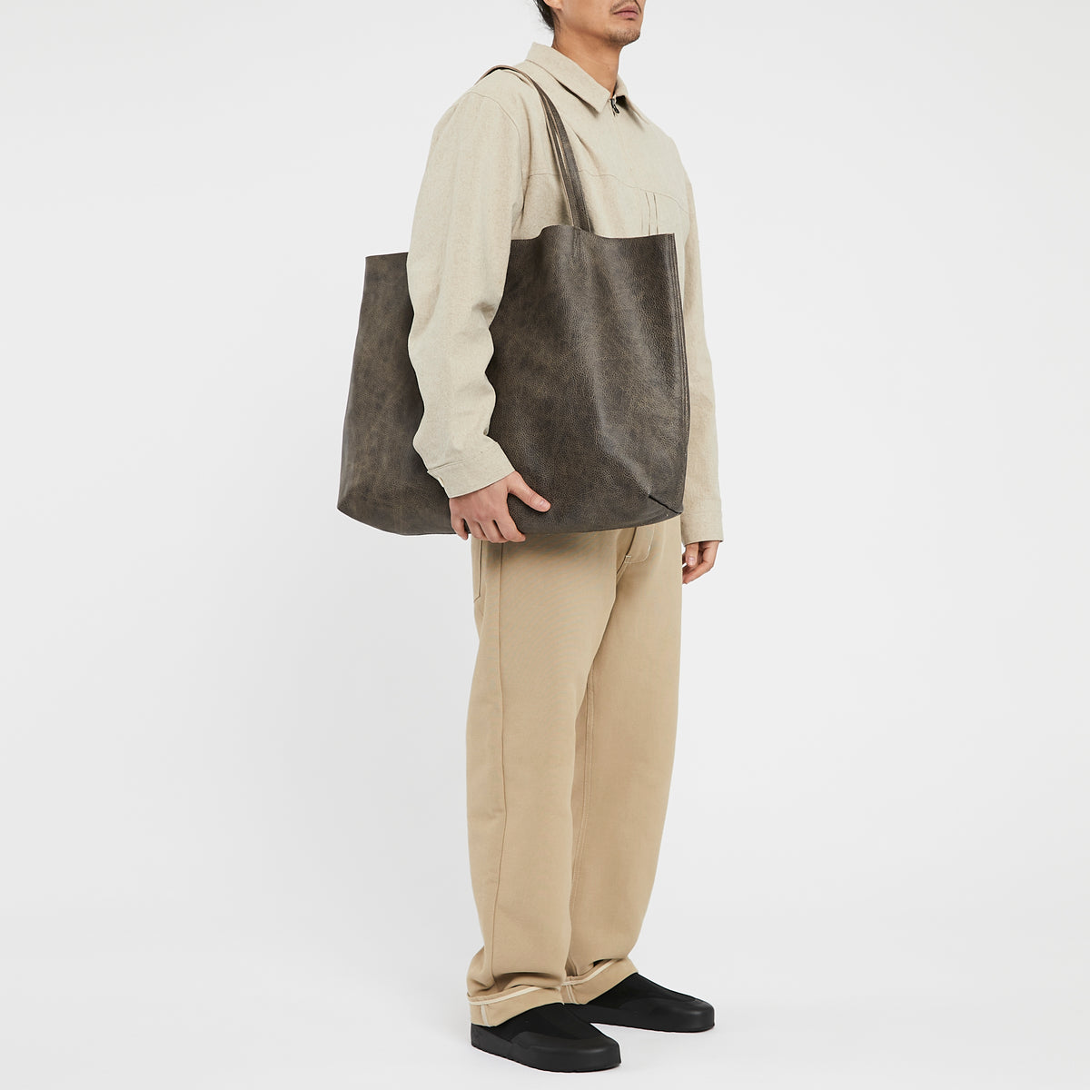 Leather Tote - Brown Distressed Leather