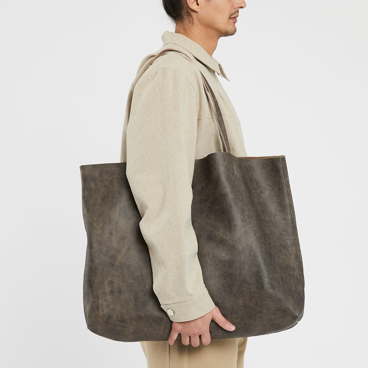 Leather Tote - Brown Distressed Leather