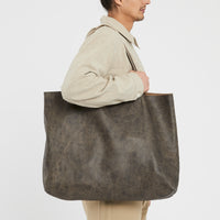 Leather Tote - Brown Distressed Leather
