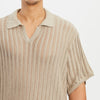 Knit Polo – Beige Cotton