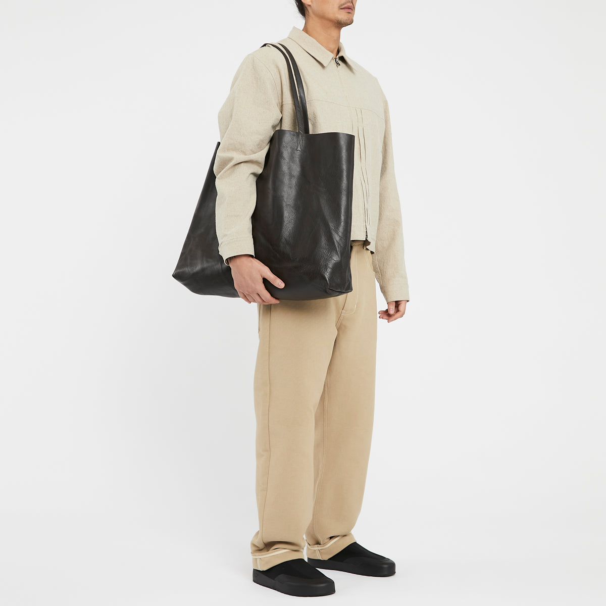 Leather Tote - Brown Leather
