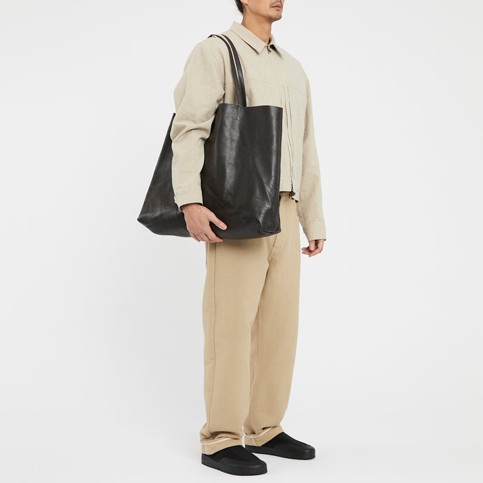 Leather Tote - Brown Leather