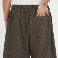 Palego Short - Navy/Tan/Green Dobby Plaid Organic Cotton
