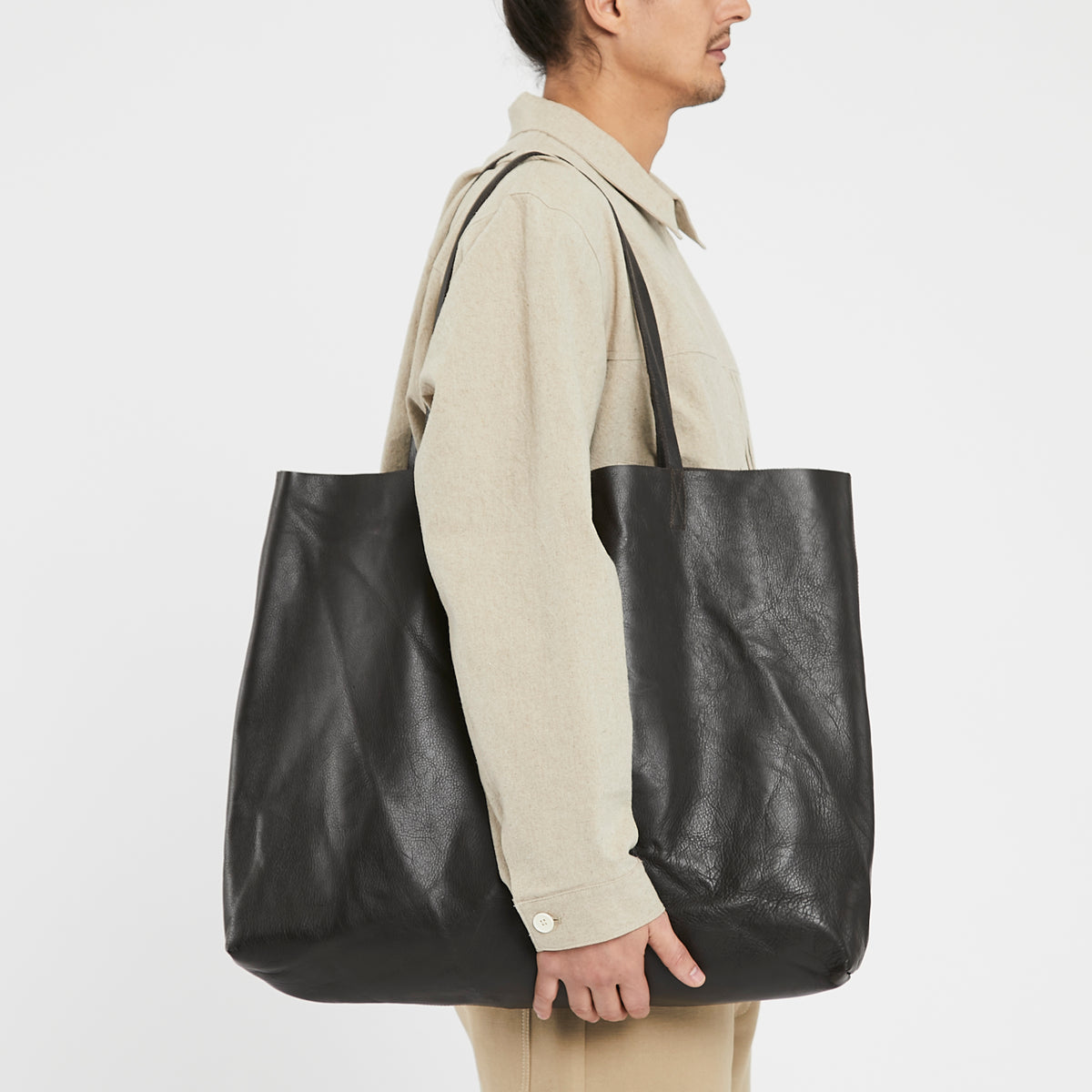 Leather Tote - Brown Leather