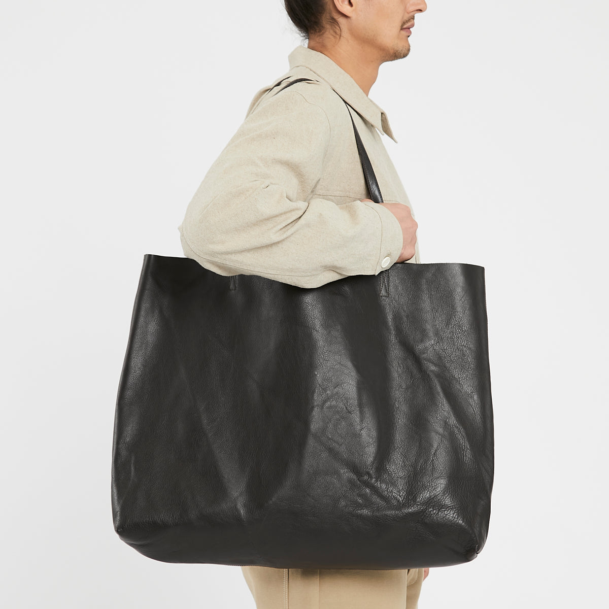 Leather Tote - Brown Leather