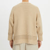 Knit Hockey Sweater - Tan Cotton