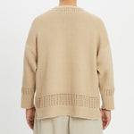 Knit Hockey Sweater - Tan Cotton