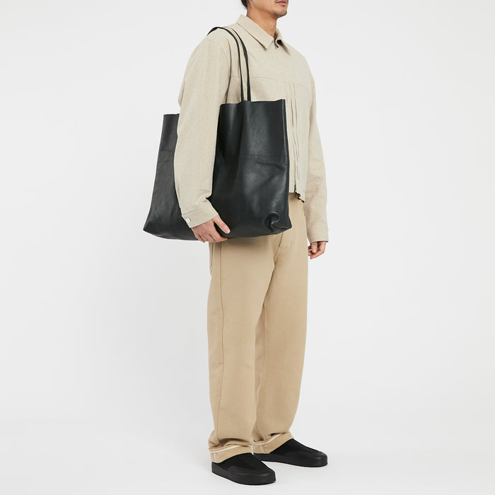 Leather Tote - Dark Green Leather