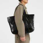 Tote Bag - Black Ruberized Viscose/Cotton