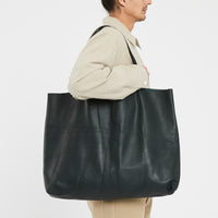 Leather Tote - Dark Green Leather