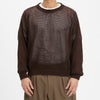 Open Knit Sweater - Brown Cotton