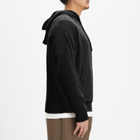 Knit Hoodie - Black Alpaca/Wool