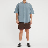 Reversible Ball Short - Brown & Burgundy Mesh