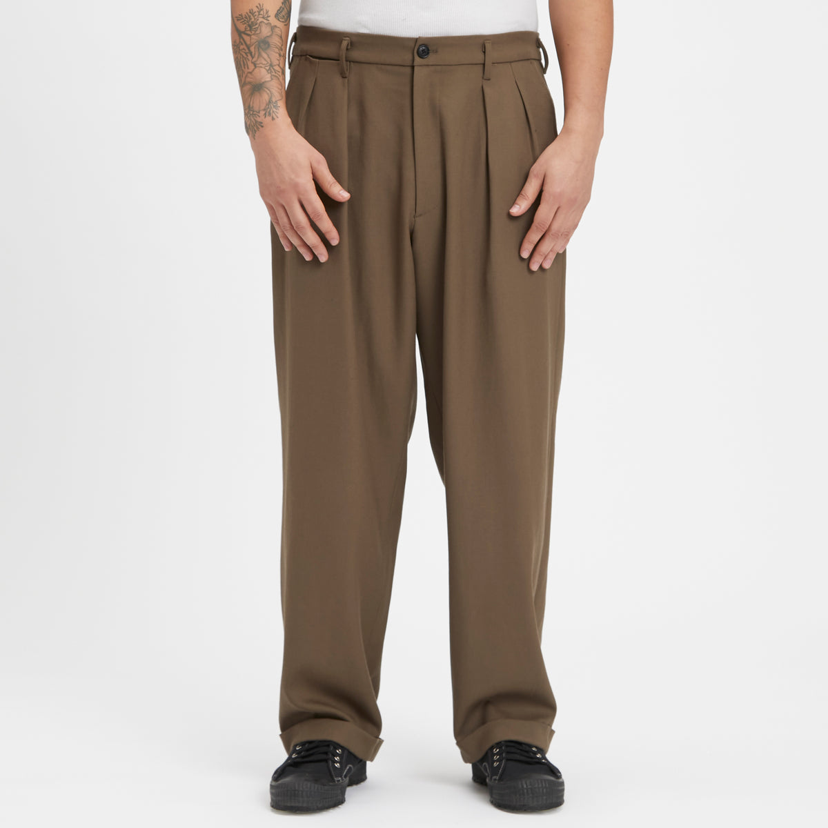 Emilian Pant - Taupe Wool