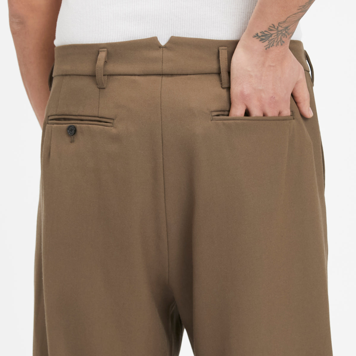 Emilian Pant - Taupe Wool