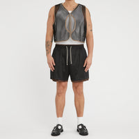 Reversible Ball Short - Black & Brown Mesh