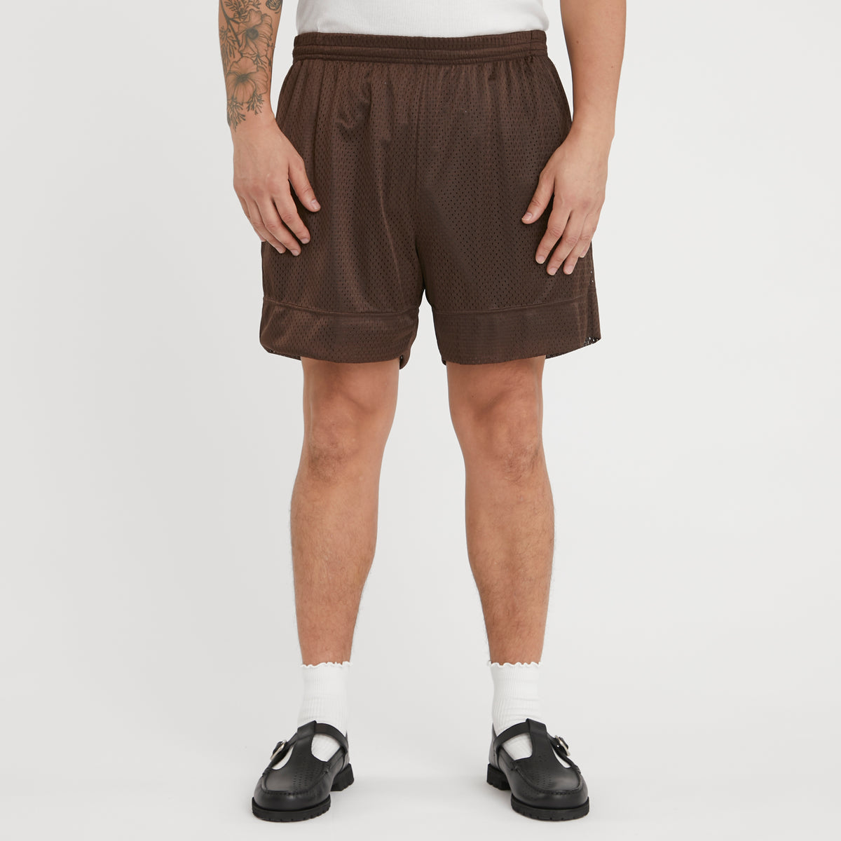 Reversible Ball Short - Black & Brown Mesh