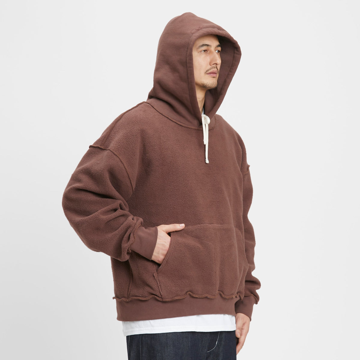 Reversible Evert Hoodie - Brown Cotton Fleece
