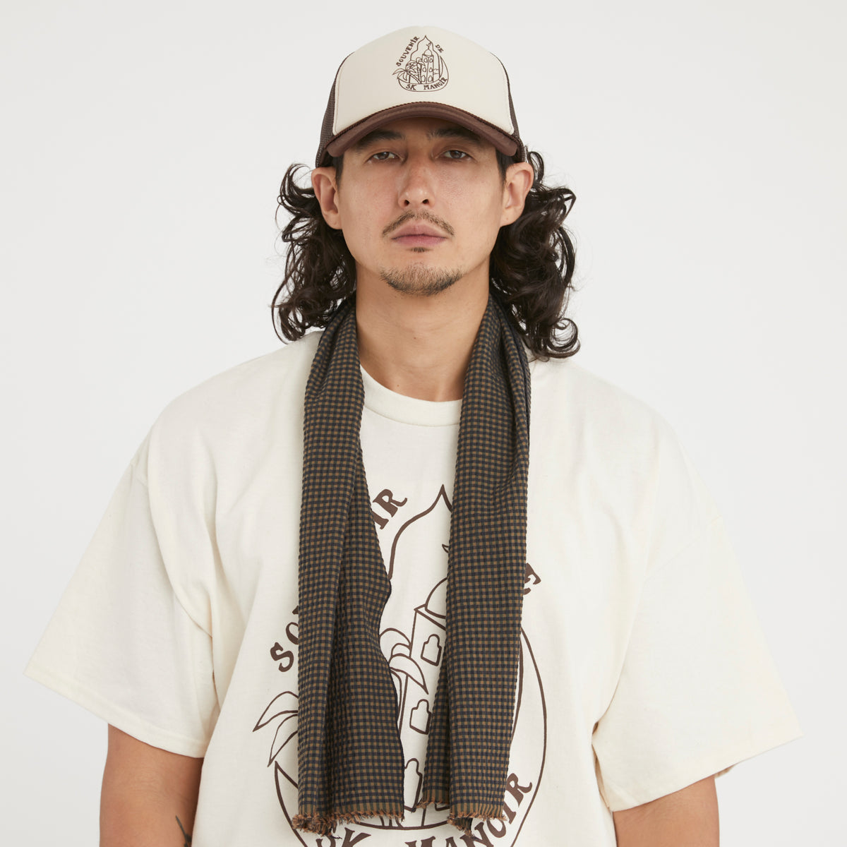 Souvenir Mesh Back Hat - Brown & Tan