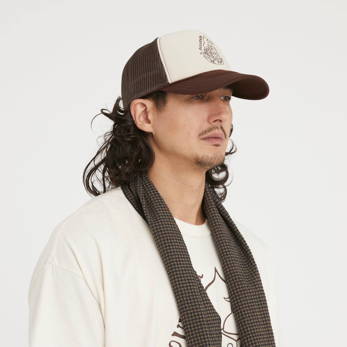 Souvenir Mesh Back Hat - Brown & Tan