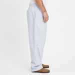 Lunar Pant - Light Blue & Burgundy Striped Cotton