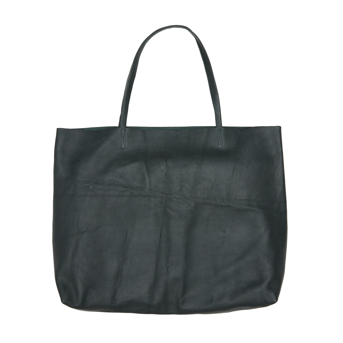 Leather Tote - Dark Green Leather