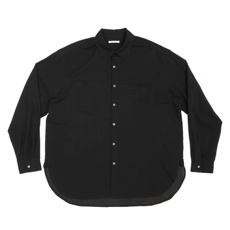 Scribe Shirt - Translucent Black Cotton