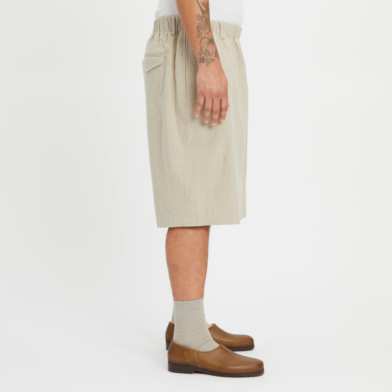 Solar Short - Oatmeal Linen / Cotton