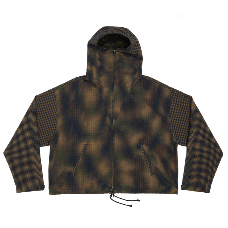 Ridge Jacket - Navy/Tan/Green Dobby Plaid Organic Cotton
