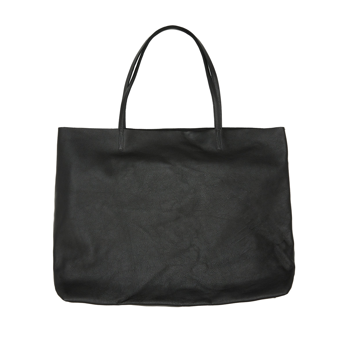 Leather Tote - Black Leather