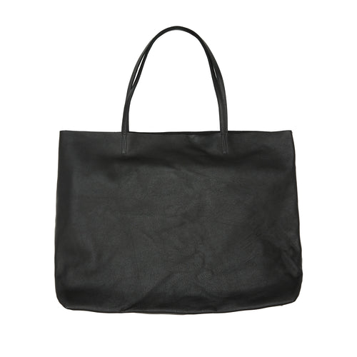 Leather Tote - Black Leather